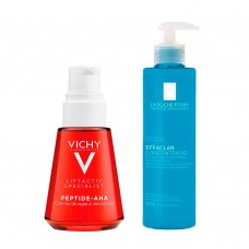 La Roche Posay Effaclar E Vichy Liftactiv Kit - Gel De Limpeza Facial + Sérum Facial Kit La Roche Posay Effaclar E Vichy Liftactiv Kit - Gel De Limpeza Facial + Sérum Facial Kit