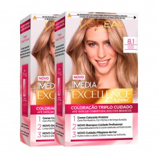 L’oréal Paris Coloração Imédia Excellence Kit - 8.1 Louro Sueco Kit