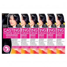 L'oréal Paris Coloração Casting Creme Gloss Kit - 210 Preto Azulado Kit L'oréal Paris Coloração Casting Creme Gloss Kit - 210 Preto Azulado Kit