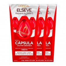 Elseve Reparação Total 5 Cicatri Ceramida Kit - 3 Cápsulas De Tratamento Kit Elseve Reparação Total 5 Cicatri Ceramida Kit - 3 Cápsulas De Tratamento Kit