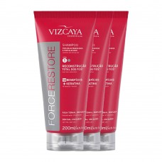 Vizcaya Force Restore Kit - 3 Shampoo 200ml Kit