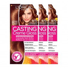 L'oréal Paris Coloração Casting Creme Gloss Kit - 670 Chocolate Com Pimenta Kit