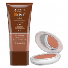 Episol Mantecorp Skincare Morena Mais Kit - Pó Compacto Fps50 + Protetor Solar Fps70 Kit