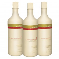 G.hair Fórmula Alemã Kit - Shampoo + Tratamento + Máscara 1l