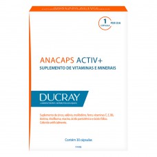 Anacaps Activ+ Ducray - Suplemento De Vitaminas E Minerais 30 Caps