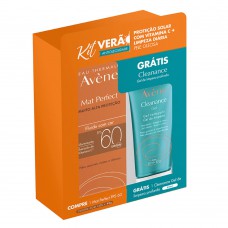 Avène Mat Perfect Clenance Gel Kit – Protetor Solar Com Cor + Sabonete Líquido Facial Kit