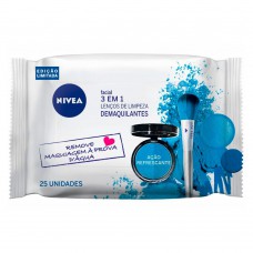 Lenços Demaquilantes Nívea – 3 Em 1 Ação Refrescante 25un