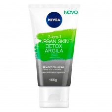 Máscara Facial Nivea 3 Em 1 Urban Skin Detox Argila 166g