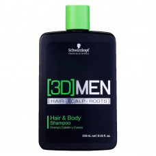 Schwarzkopf 3d Men - Shampoo Cabelo E Corpo 250ml