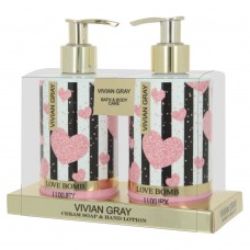 Vivian Gray Love Bomb Kit – Sabonete Líquido Para Mãos E Corpo + Loção Hidratante Corporal Kit