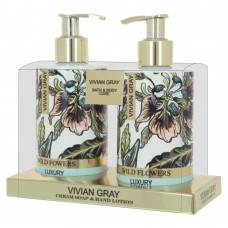 Vivian Gray Wild Flowers Kit – Sabonete Líquido Para Mãos E Corpo + Loção Hidratante Corporal Kit
