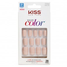 Unhas Postiças Kiss Ny -salon Color Curto - Sweet Girl 1 Un