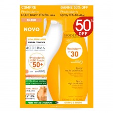 Bioderma Photoderm Kit – Protetor Solar Nude Touch Cor Clara + Photoderm Spray Fps30 Kit