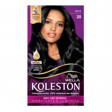 Coloração Creme Wella – Koleston Tons Escuros Preto 20