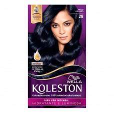 Coloração Creme Wella – Koleston Tons Escuros Preto Azulado 28