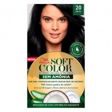 Coloração Wella Soft Color - Tons Escuros Preto 20
