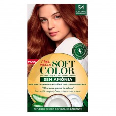 Coloração Wella Soft Color - Tons Vermelhos Castanho Acobreado 54