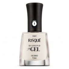 Esmalte Risqué Diamond Gel Chá Branco
