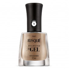 Esmalte Risqué Diamond Gel Cetim Dourado