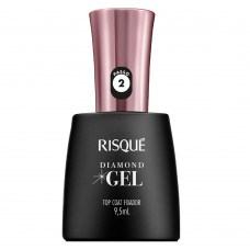 Cobertura Fixadora Risqué Diamond - Top Coat Efeito Gel 9,5ml