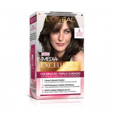 Coloração Imédia Excellence L'oréal Paris 4 Castanho Natural Coloração Imédia Excellence L'oréal Paris 4 Castanho Natural