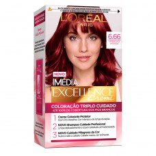 Coloração Imédia Excellence L’oréal Paris – Tons Vermelhos 6.66 Vermelho Intenso Coloração Imédia Excellence L’oréal Paris – Tons Vermelhos 6.66 Vermelho Intenso
