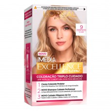 Coloração Imédia Excellence L'oréal Paris 9 Louro Muito Claro Coloração Imédia Excellence L'oréal Paris 9 Louro Muito Claro