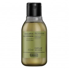 Farmax Abacate E Macadâmia - Óleo Capilar 60ml
