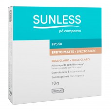 Pó Compacto Sunless Com Fps 50 Sunless Bege Claro