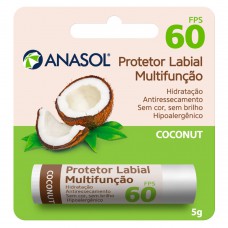 Protetor Hidratante Labial Coconut Fps60 Anasol Translúcido Protetor Hidratante Labial Coconut Fps60 Anasol Translúcido