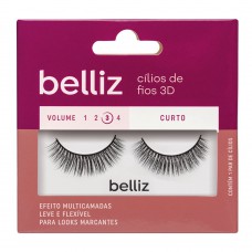 Cílios Postiços Belliz – Cílios De Fios 3d 201 Pack Unitário