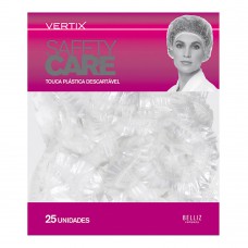 Vertix Touca Plástica Descartável Kit - 25 Unidades Kit