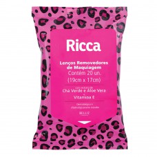 Lenços Removedores De Maquiagem Ricca 20 Un