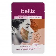Máscara Desintoxicante Com Argila Vermelha Belliz 1un
