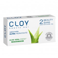 Sabonete Em Barra Cloy Beauty Bar Aloe Vera Fresh 2x80g
