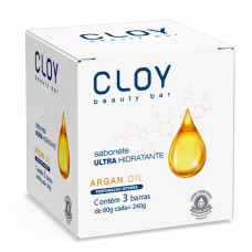 Sabonete Em Barra Cloy Beauty Argan Oil 3 X 80g