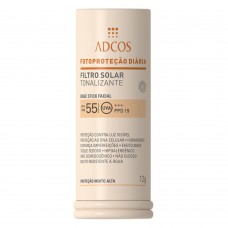 Protetor Solar Base Stick Tonalizante Fps 55 Adcos Bronze