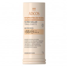 Protetor Solar Base Stick Tonalizante Fps 55 Adcos Peach