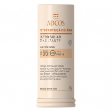 Protetor Solar Base Stick Tonalizante Fps 55 Adcos Beige