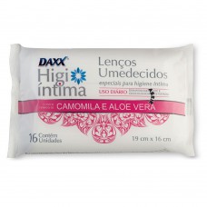 Lenços Umedecidos Daxx Camomila E Aloe Vera 16 Un