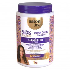 Cremáscara 2 Em 1 Salon Line - S.o.s Cachos Super Óleos Nutritivos 1kg