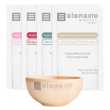 Kit De Máscara Facial Elemento Mineral Pedras Preciosas Kit