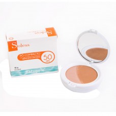 Pó Compacto Protetor Solar Natupele - Soless Fps 50 Bege Escuro