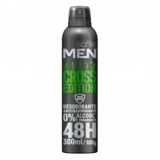 Desodorante Aerosol Soffie Masculino – Men Cross Edition 300ml