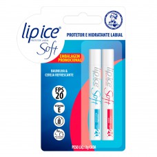 Protetor Labial Lip Ice Cube Soft Fps20 Kit - Baunilha + Cereja Refrescante Kit