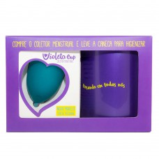 Kit Violeta Cup - Coletor Tipo B Verde + Caneca Higienizador Kit Kit Violeta Cup - Coletor Tipo B Verde + Caneca Higienizador Kit