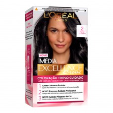 Coloração Imédia Excellence L’oréal Paris – Tons Escuros 2.0 Preto Clássico Coloração Imédia Excellence L’oréal Paris – Tons Escuros 2.0 Preto Clássico