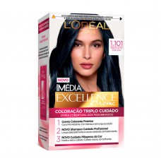 Coloração Imédia Excellence L'oréal Paris - Fashion Paris 1.101 Preto Alta Costura Coloração Imédia Excellence L'oréal Paris - Fashion Paris 1.101 Preto Alta Costura