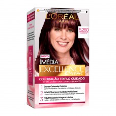 Coloração Imédia Excellence L'oréal Paris - Fashion Paris 5.260 Vermelho Glamour Coloração Imédia Excellence L'oréal Paris - Fashion Paris 5.260 Vermelho Glamour