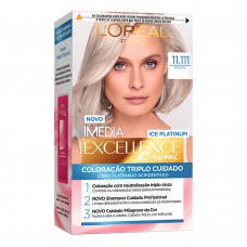 Coloração Imédia Excellence L’oréal Paris – Ice Platinum 11.111 Fatal Coloração Imédia Excellence L’oréal Paris – Ice Platinum 11.111 Fatal